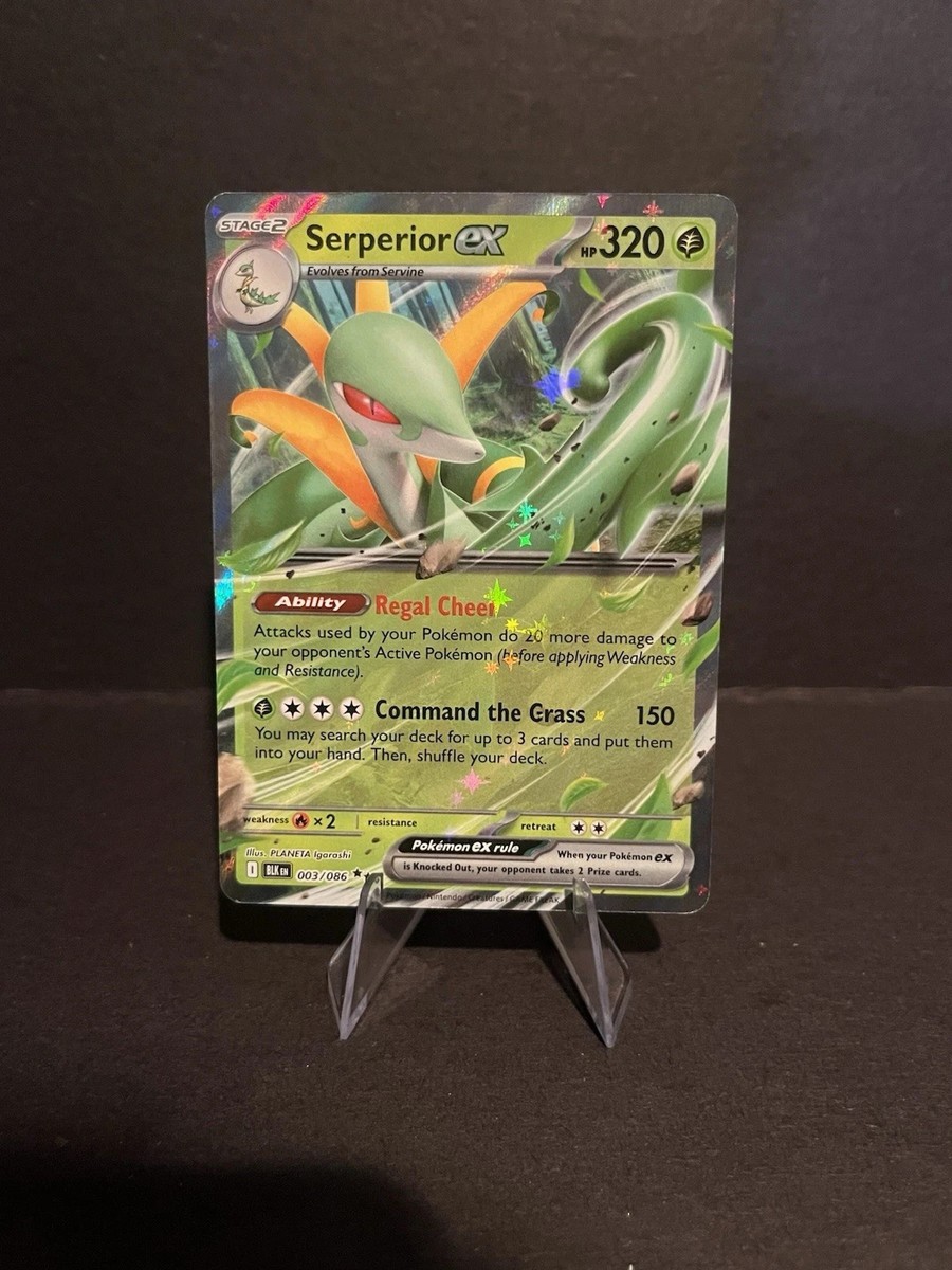 Serperior Ex 003/086 Double Rare Pokemon TCG Black Bolt English | eBay
