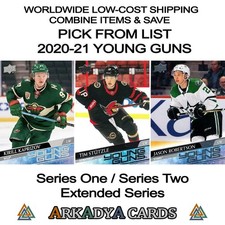 2020-21 Upper Deck Series ONE / TWO / EXTENDED  Young Guns PICK FROM LIST