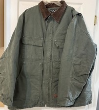 Vintage Walls Blizzard Pruf Green Duck Canvas Work Jacket 2XL XXL Quilted