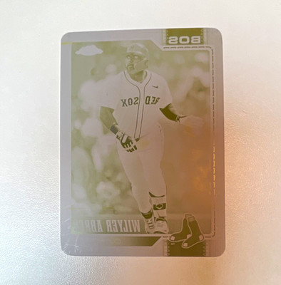 Topps 2026 Topps Chrome Baseball Wilyer Abreu Red Sox #165 Yellow Plate 1/1