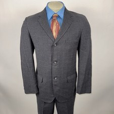 Vintage 60s Gentry Penneys Suit Mens 38 Jacket Coat 32 30 Pants Plaid Wool USA
