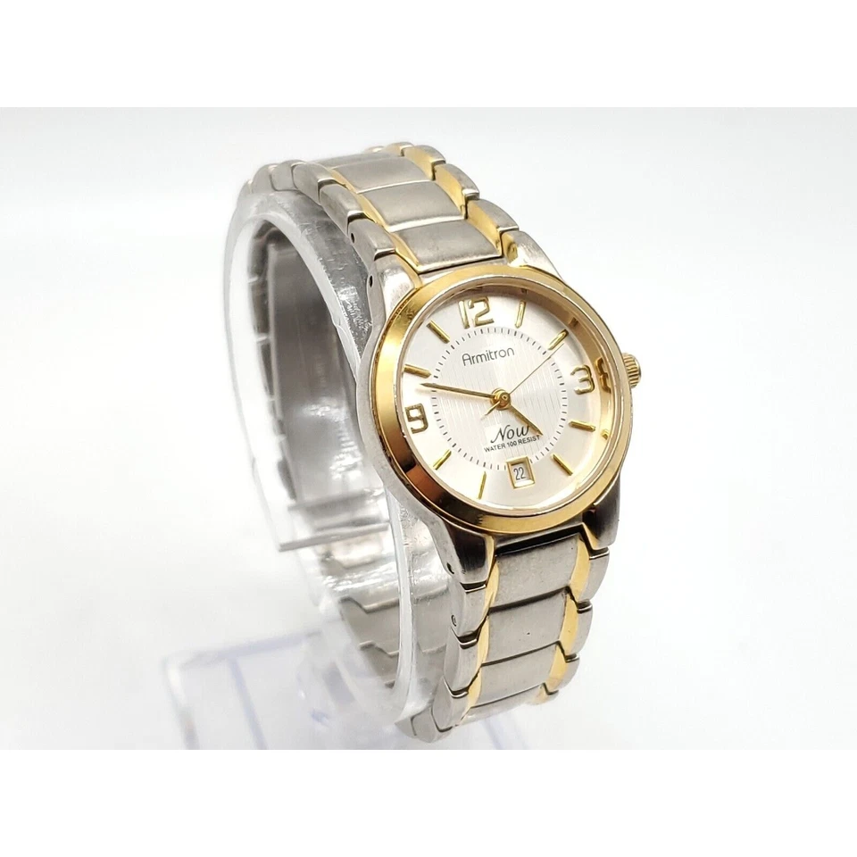Armitron Now Watch Women New Battery Two-Tone 24mm Silver Date Dial - image 3 of 4