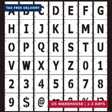 42Pcs Letter Stencils - 3 Inch Letters Numbers Interlocking Stencil Kit for Pa