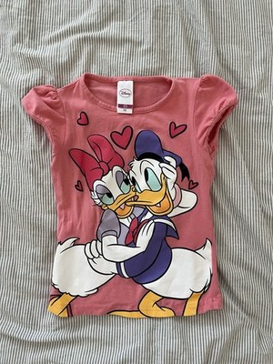 Pinkes Disney Donald Duck Cartoon Tshirt Sommer Gr.110 Von C&A