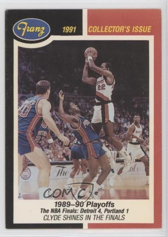 1990-91 Franz Portland Trail Blazers 1989-90 Playoffs Clyde Drexler #5 HOF 05v0
