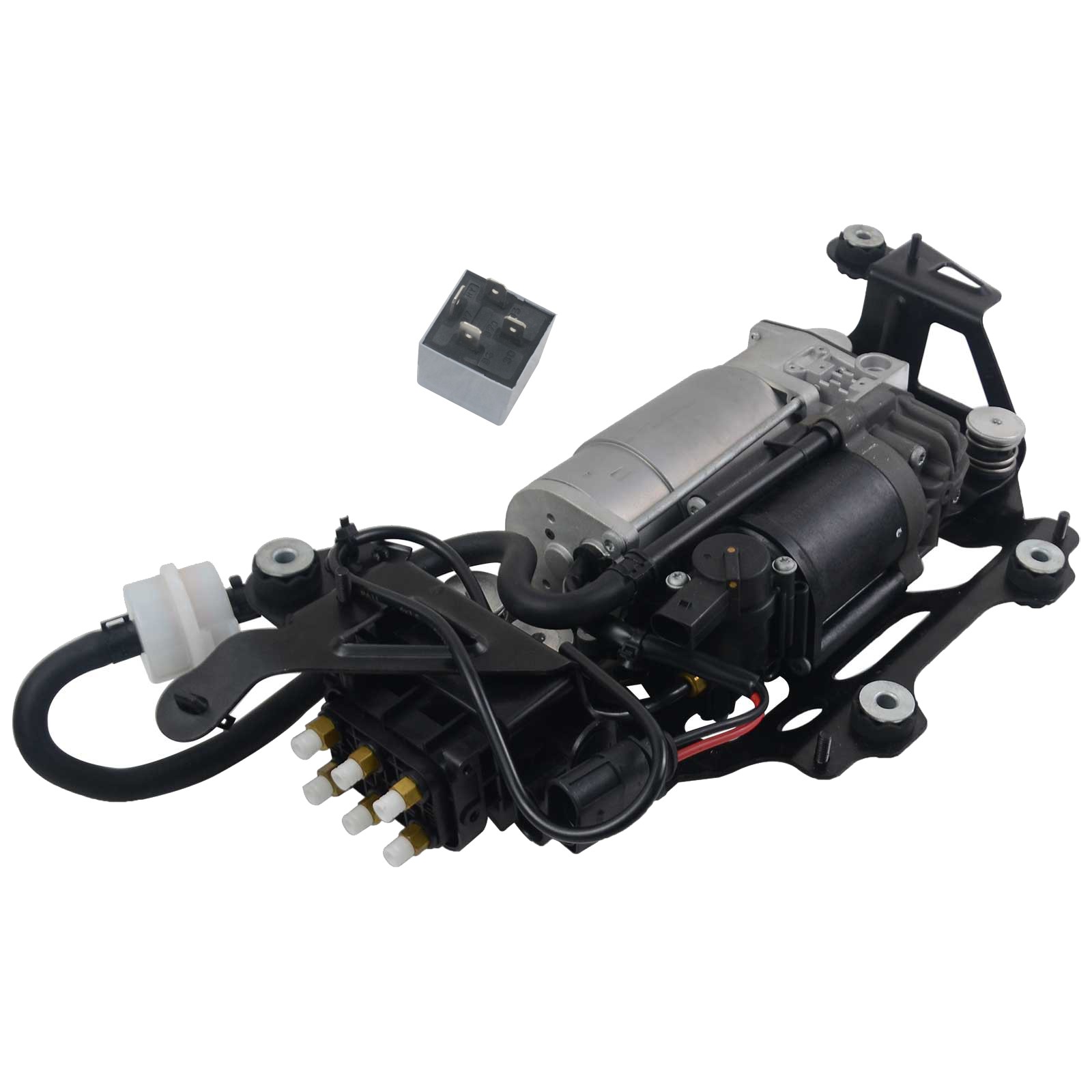 Air Suspension Compressor Pump w/ Bracket For Audi A6 A7 A8 4H Bentley Mulsanne
