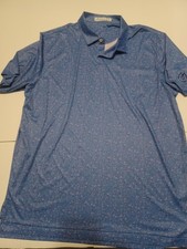 Peter Millar Men's Golf Polo Shirt Featherweight UPF 50 , Grapghic, Size XL