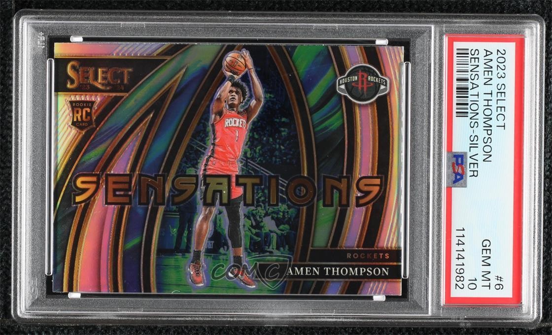 2023 Panini Select Sensations Silver Prizm Amen Thompson #6 PSA 10 GEM MT 11es