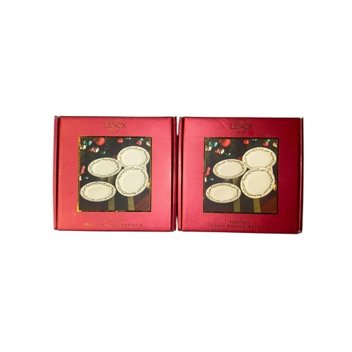 Lenox Holiday Party Teller 8 Weihnachten Stechpalme & Beeren NEU