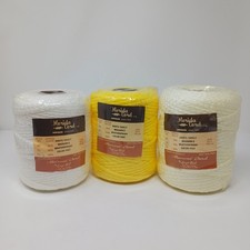 3 Vintage Florida Cord Yellow/ White/Cream. 100 yards Each, 6MM/8MM Sealed