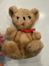 Vintage Eden Plush Bear With Red Bow Baby 0-18 Months