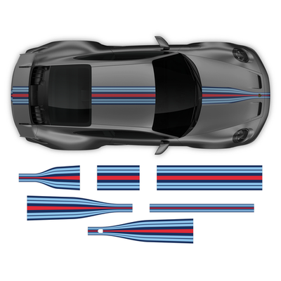 Martini Style Racing Stripes Over the Top, designed to fit all