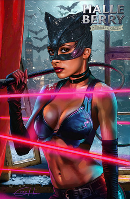 Female Force: Halle Berry Greg Horn Art ''Catwoman'' Trade Dress Cover