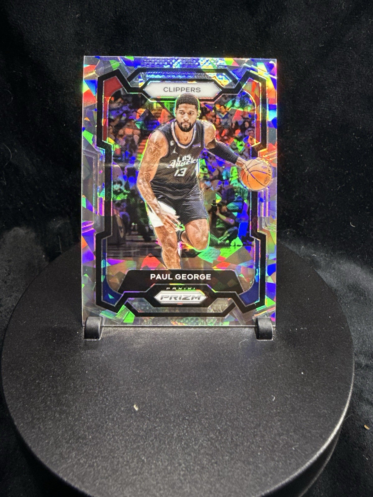 PAUL GEORGE 2023-24 PANINI PRIZM #101 SILVER CRACKED ICE L.A. CLIPPERS