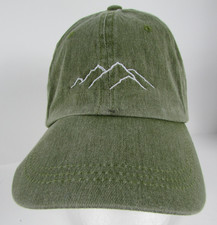 Baseball Men Green Cap Mountain Embroidered Adjustable Baseball Hat
