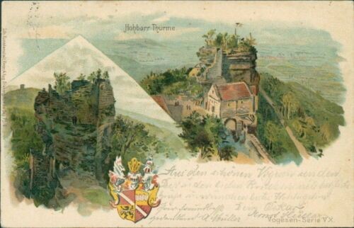 Ansichtskarte Vogesen-Serie VX. Hohbarr Thürme 1900 Elsass  (Nr.869)