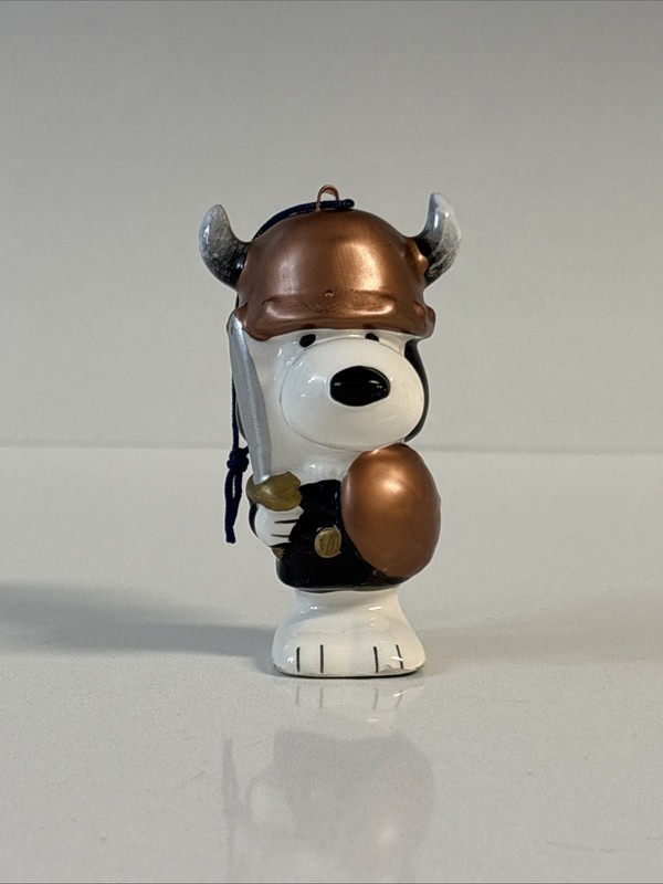 Rare HTF Snoopy International Viking Horned Helmet #8878 Vintage Ornament