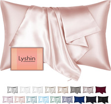 Silk Pillow Cases Standard Size with Hidden Zipper Soft Satin for Hair  Skin