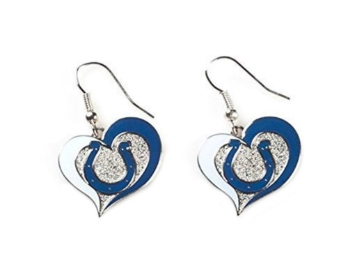 Swirl Heart Earring Dangle Charm NFL PICK YOUR TEAM - Picture 22 of 34