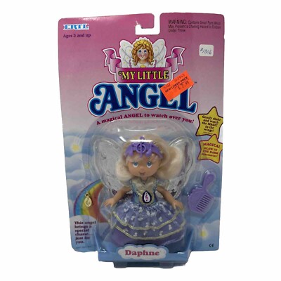 Vintage My Little Angel Doll Daphne Ertl Brand 1993 Toy Glitter Wings Charm NOS