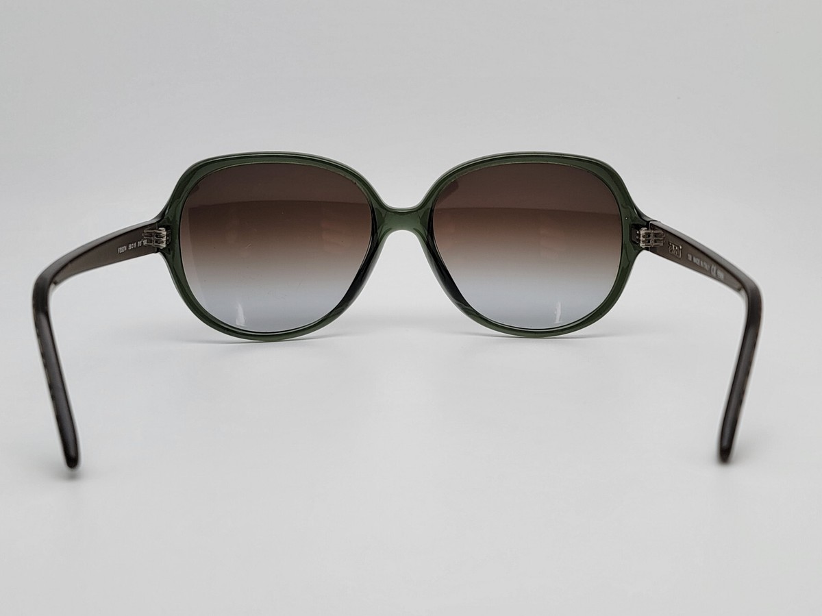 Fendi FS5274 315 Crystal Green Frame Grey Gradient Lens Sunglasses Italy 59mm FF Diamonds Blue | Fendi main image 4