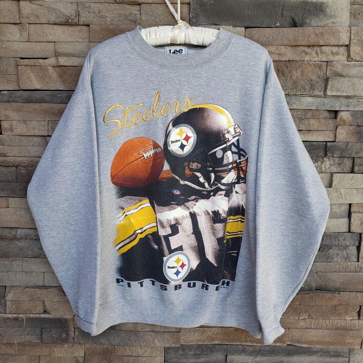 Vintage 90s Pittsburgh Steelers Crewneck Sweatshirt M Made In USA
