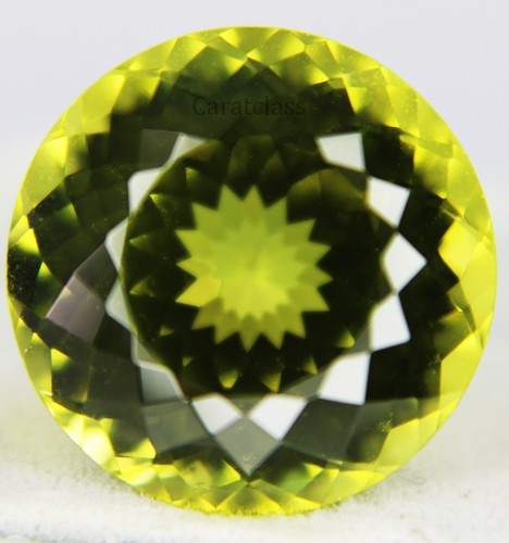 15-16 Ct Certified Round Shape Loose Gemstones Green Natural Sphene titanite - Picture 7 of 8