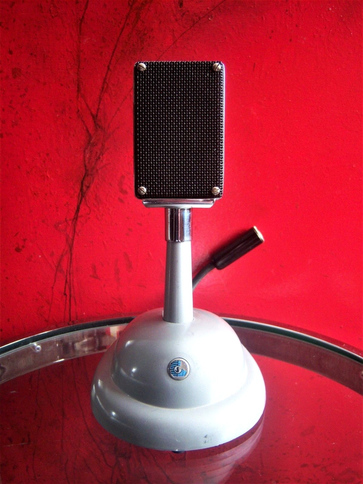 Vintage Raro 588ms Shure 701A Cristal Micrófono con S-36 Mesa Soporte Viejo Gira Vintage Raro 588ms Shure 701A Cristal Micrófono con S-36 Mesa Soporte Viejo Gira