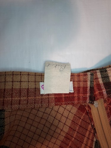 VTG College Town Plaid Wool Blend Full Skirt Red Green Tan Size XS Union 1970s - Picture 6 of 7