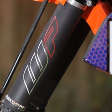 SILVER KTM SX SXF EXE EXC 125 150 250 350 450 500  FORKSHRINK 360 with 2023 logo