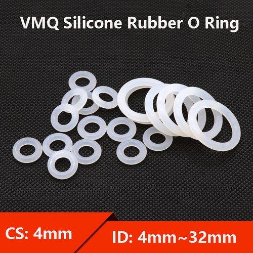 432mm ID White Silicone Rubber O Ring 4mm CS Gasket VMQ Waterproof