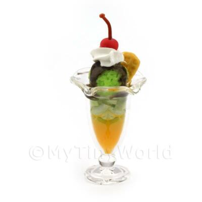 Dolls House Miniature Kiwi Ice Cream Sundae 