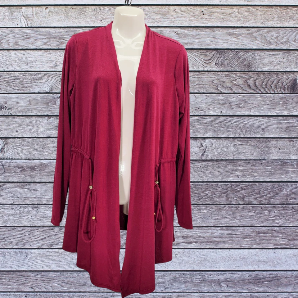 NWT Studio Works Women's Jackets Long Sleeve Open Front Medium Red - Image 2 of 4