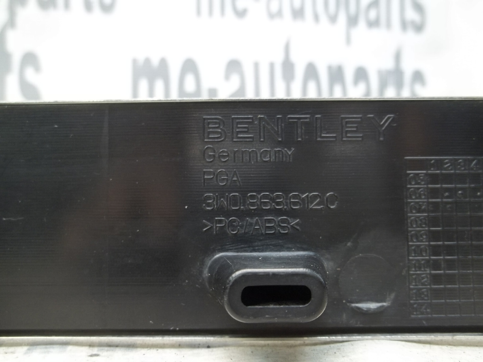 08-10 Bentley Continental Gt Coupe OEM Right Passenger Door Sill Scuff Plate