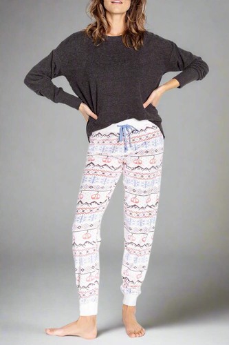 PJ Salvage Elfenbein Stay Lifted Fair Isle Pyjama Set RESTST - Bild 4 von 14