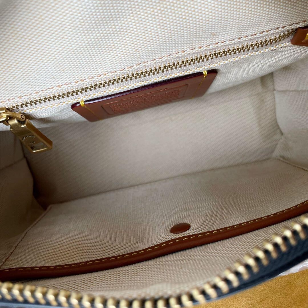 Coach 1941 ROGUE 25 Red Apple Print Black Leather Sat… Gem