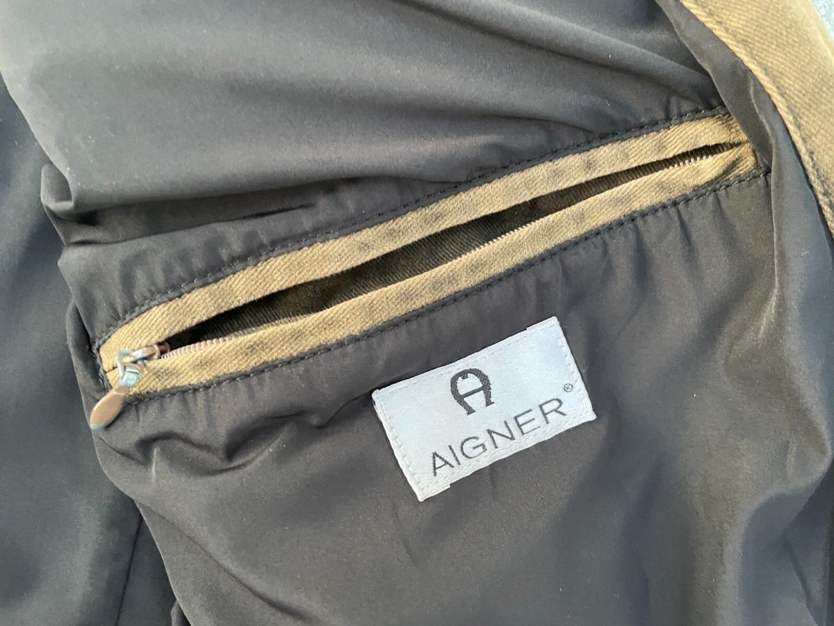 Aigner Men Jacket Brown Cotton Winter Coat Style in Italy Aigner Men Jacket Brown Cotton Winter Coat Style in Italy
