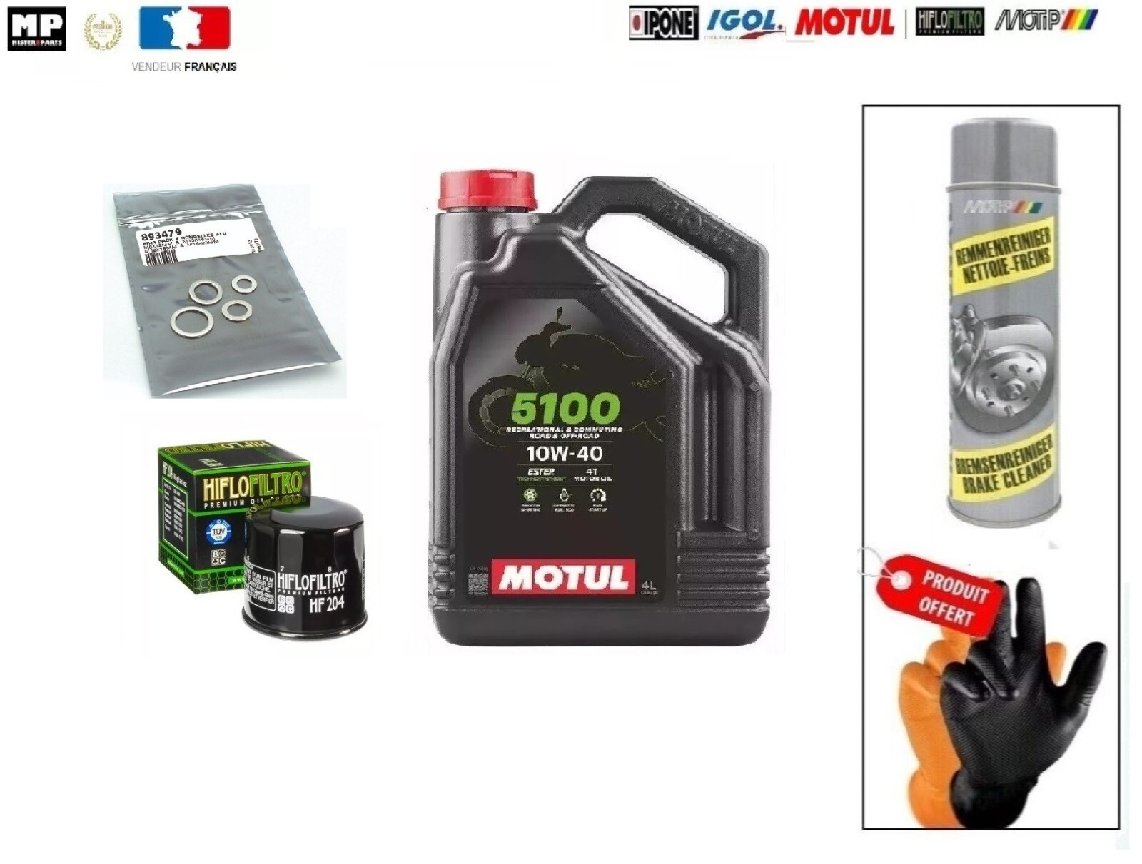 Kit Vidange Motul 10W40 Kawasaki ER 5 pour vos Trajets Quotidiens et Balades