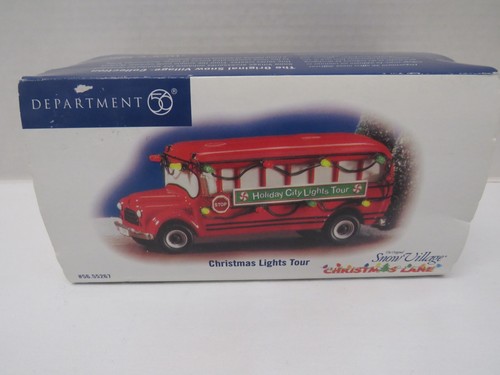 DEPT 56 Snow Village Christmas Lane Weihnachtsbeleuchtung Tour Holiday City Lights