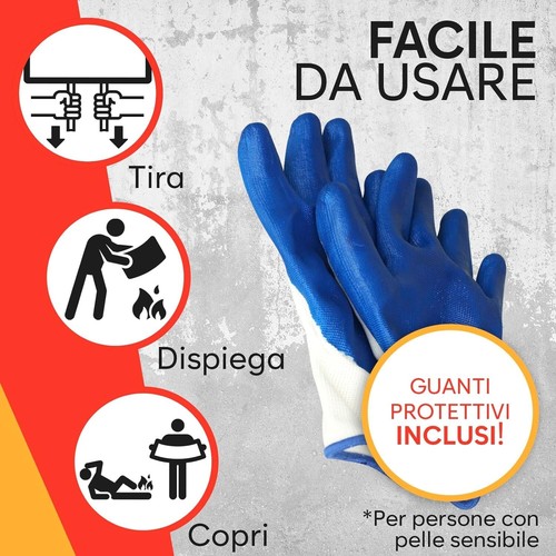 Coperta Antincendio DI Emergenza - 4 Pezzi Da 40” X 40” in Fibra DI Vetro - Imagen 4 de 7