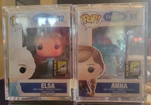 Funko Pop! Disney Frozen Elsa #82 And Anna #81 LE 2014 SDCC + Hard Stacks