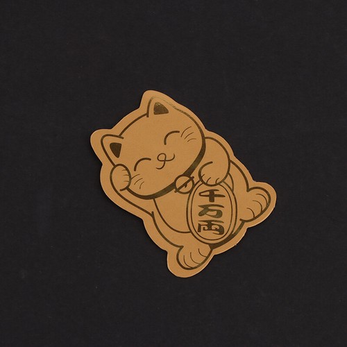 5Pcs Gold Foil Lucky Cat Mobile Phone Decoration Sticker New Year Phone Patch - Zdjęcie 2 z 8