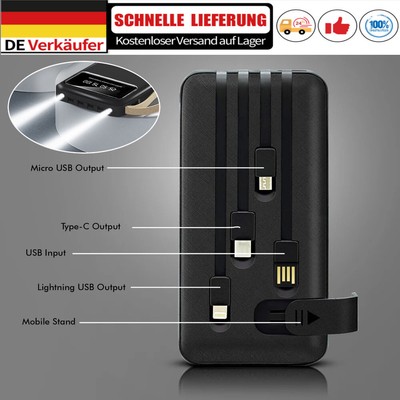 10000mAh Power Bank 20W 4USB Schnellladegerät Externer Batterie Ladegerät Handy
