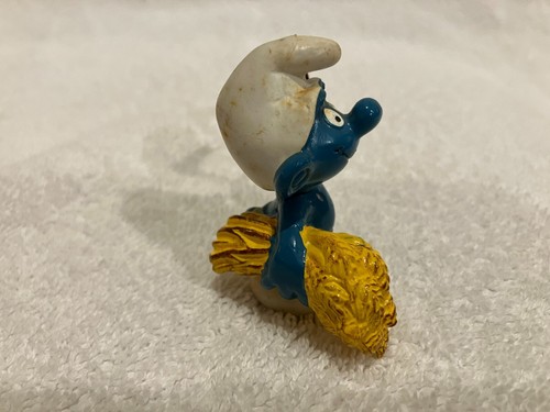 Smurfs Smurf Farmer Vintage Figure Toy PVC Figurine - Picture 2 of 4