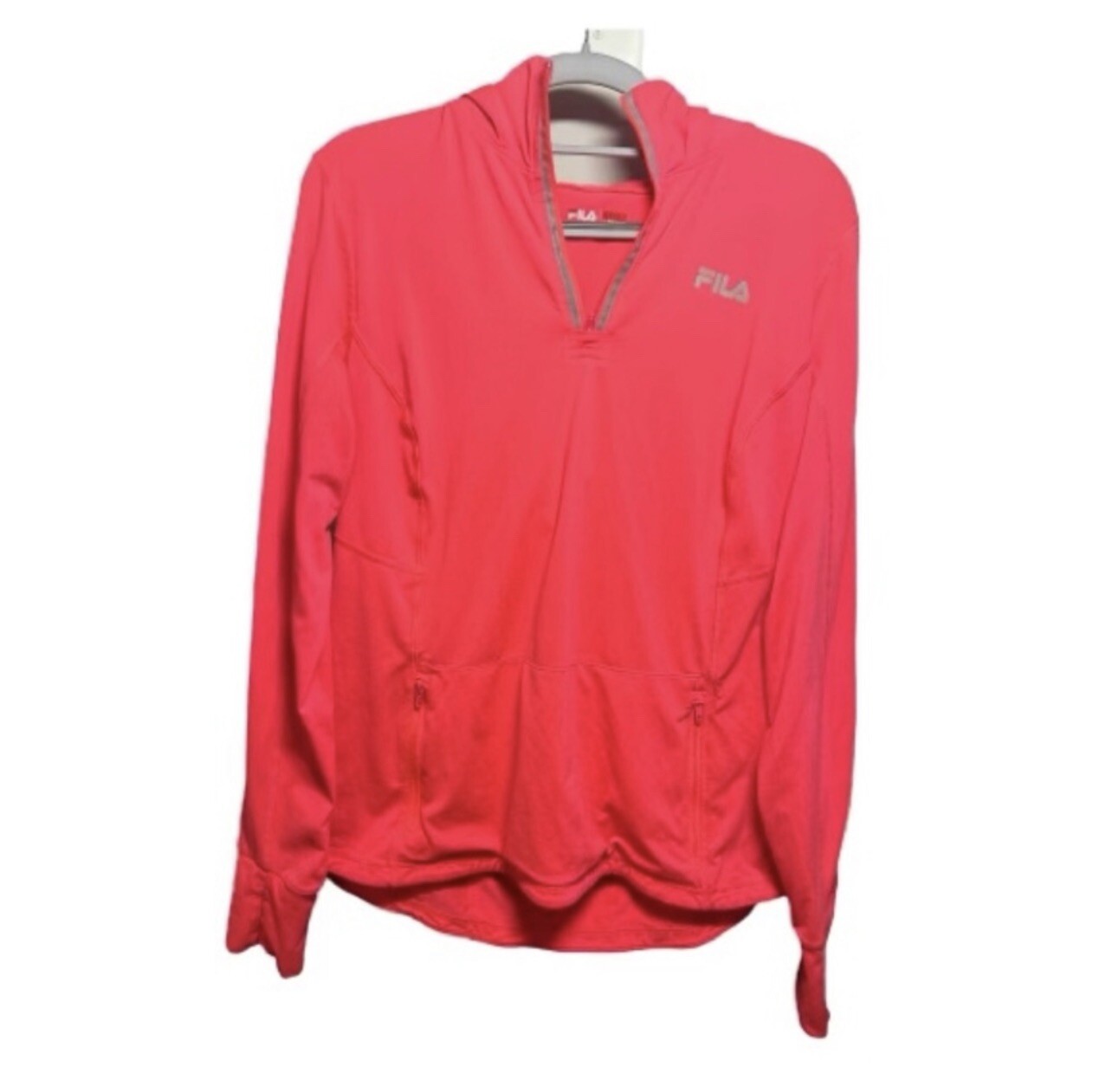 Fila Sport Running Track Jacket 1 4 Zip Performance Rosa Donna Large