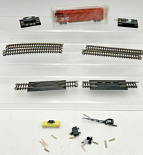Lot of N Scale Train Tracks Atlas 50' Box Car, Turnouts, Switch Controls Accs.