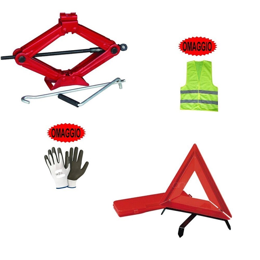 Kit Sollevamento BMW Serie 3 GT: Cric 2 Tonnellate e Triangolo Omologato