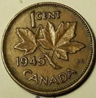 Photo of a 1945 Canada Small Cent from an eBay listing that sold on Jul 5, 2026