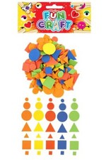 Lot de 12 Kit Artisanat Mousse Forme Géométrique 14g Couleurs Assorties