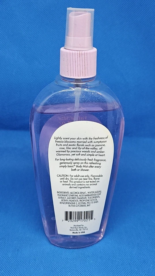 Освежающий туман для тела Simply Basic Sweet Freesia 8 жидк. Oz РЕДКАЯ 95% полный - Изображение 2 из 3